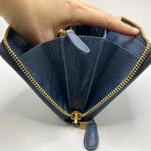 Balenciaga Motocross Giant 12 Continental Wallet in Blue - Picture 5 of 16